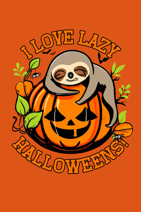 Wearing this funny sloth Halloween tee shows everyone exactly how you feel about doing stuff - especially Halloween trick or treating. Why not leave it until tomorrow and have a good nights rest! Perfect gift for Halloween and Sloth lovers alike. Goid Night, Halloween Trick Or Treating, Lazy Halloween, Funny Sloth, Sloth Lovers, Sloths Funny, Have A Good Night, Trick Or Treating, Halloween Tees