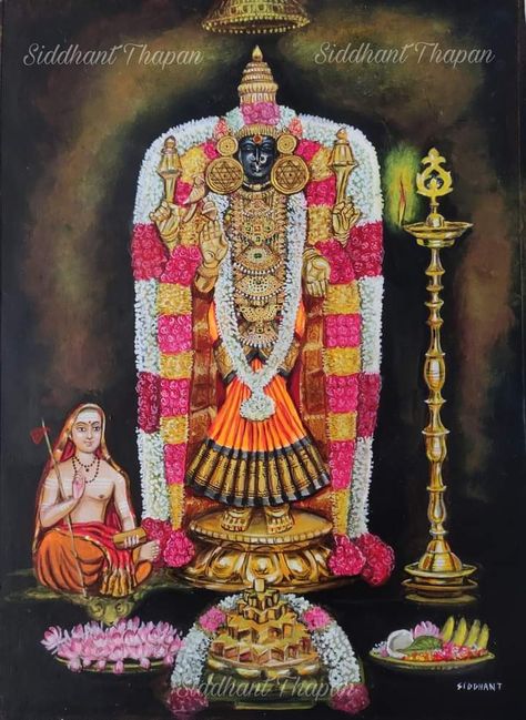 This painting is done in gouache colors on paper. Similar Painting can also be created. Call or whatsapp on 7983956429 For placing commercial orders. Cosmic Powers, Double Negative, Aadi Shakti, Durga Painting, Shakti Goddess, Navratri Images, Lord Shiva Family, Goddess Decor, Lord Murugan