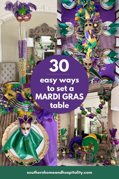 Mari Gras Party Ideas, Madi Gras Party, Mardi Gras Tablescape, Mardi Gras Wedding Theme, Mardi Gras Dinner, Mardi Gras Cocktails, Mardi Gras Makeup, Mardi Gras Diy, Mardi Grad