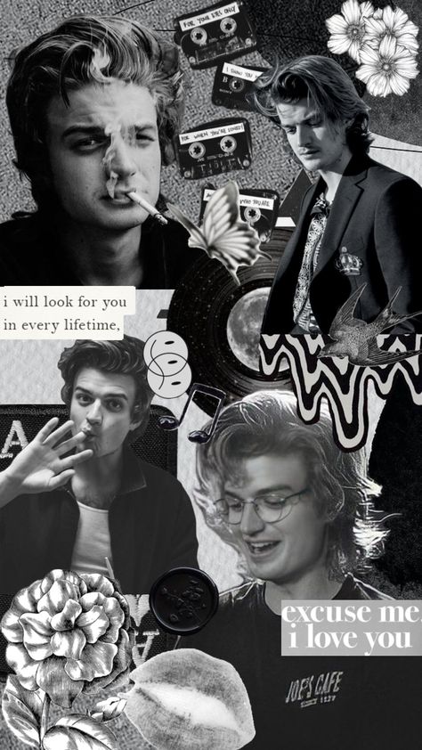 #joekeery #djo #blackandwhite #blackandwhiteaesthetic Joe Kerry Wallpapers, Steve Harrington Stranger Things, Joe Kerry, Stranger Things Have Happened, Ideal Boyfriend, Joe Keery, Steve Harrington, Black And White Aesthetic, Pretty Men