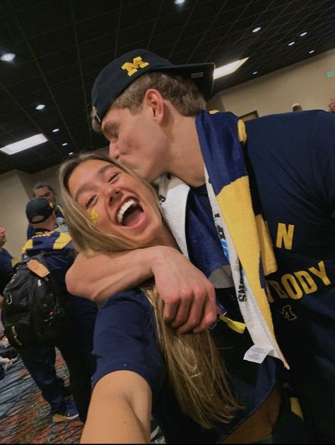 after team 142 won the B1G championship Jj Mccarthy, Hopeless Romantic, Video Editor, Captain Hat, Couple Photos, Tools, Photo And Video, Photographer