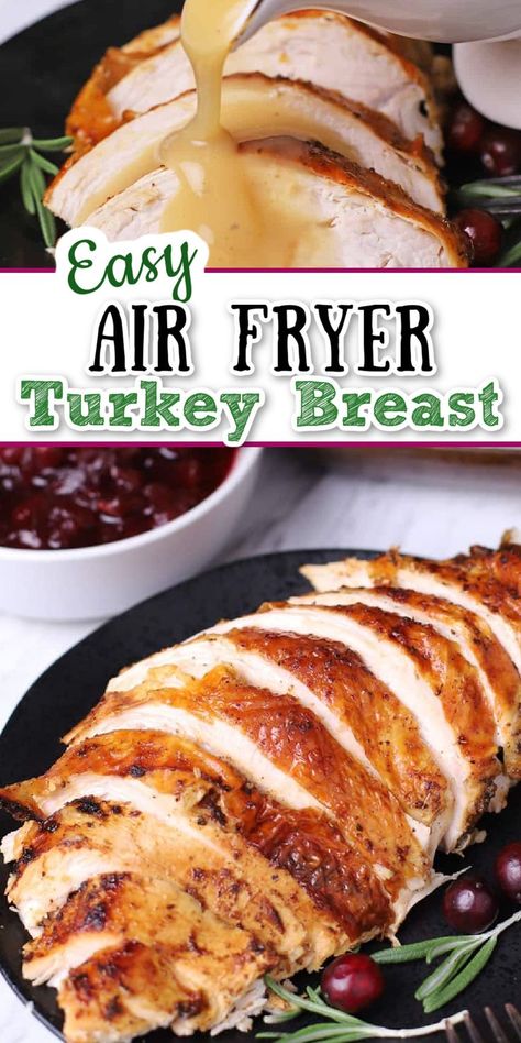 Air Fryer Turkey Recipes, Juicy Turkey Recipe, Air Fryer Turkey Breast, Perfect Turkey Recipe, Air Fryer Turkey, Whole Turkey Recipes, Turkey Breast Recipe, Fried Turkey, Whole Turkey