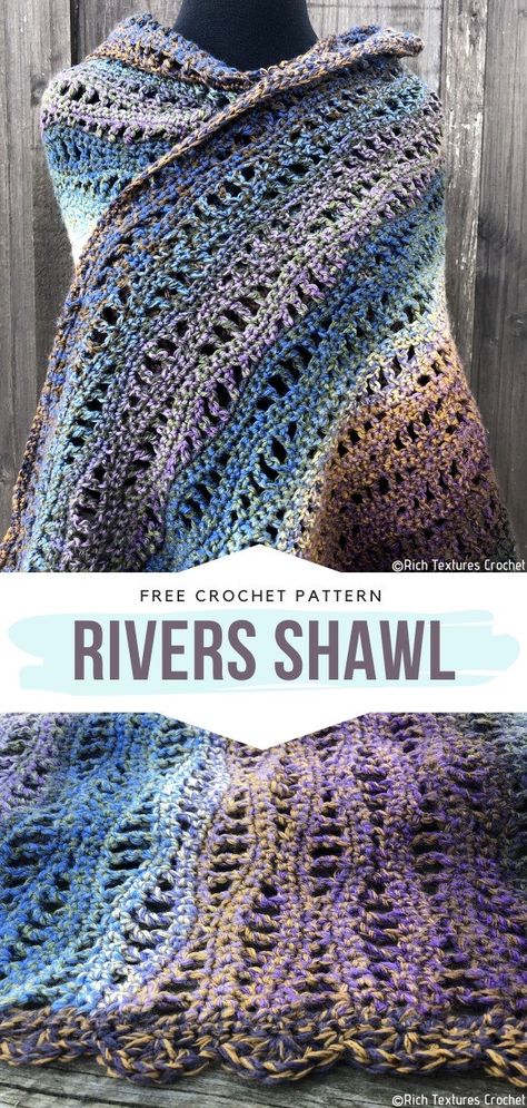 Rivers Shawl Free Crochet Pattern Fall River Shawl Free Crochet Pattern, Formal Crochet Shawl Pattern, Oversized Shawl Crochet Pattern, Crochet Shawl Chart, 4 Medium Yarn Crochet Patterns, One Skein Shawl Knitting Patterns, Sparkle Yarn Crochet Patterns, One Skein Shawl Crochet Pattern Free, Medium Weight Yarn Crochet Patterns