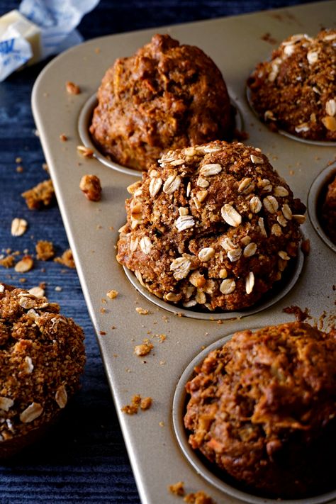 Morning Glory Muffins - Healthy Muffins in Under 1 Hour - Frydae Bakery Bran Muffins, Flax For Life Muffin Recipe, Coconut Oil Muffins, Bran Morning Glory Muffins, Trail Mix Muffins, Morning Glory Bran Muffins, Sweet Potato Bran Muffins, Muffin Topping Ideas, Postpartum Muffins