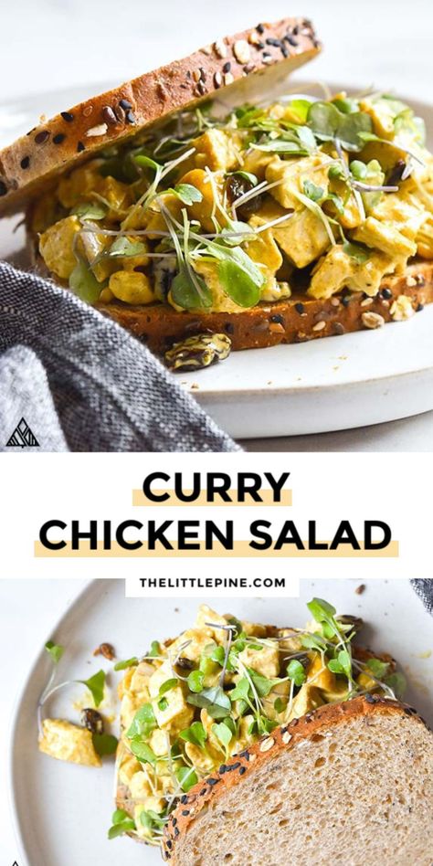 Curry Chicken Salad, Yummy Sandwiches, Keto Lunches, Chicken Salad Sandwich Recipe, Chicken Curry Salad, Easy Curry, Pine Kitchen, Wholesome Recipes, Chicken Salad Sandwich