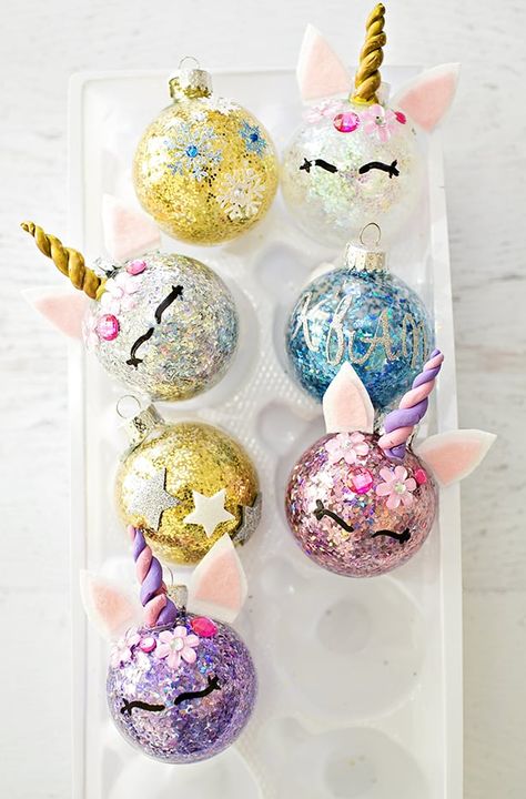 DIY GLITTER UNICORN ORNAMENTS Unicorn Items, Unicorn Tree, Hello Wonderful, Ornaments Crafts, Gift Ornaments, Unicorn Christmas, Unicorn Ornaments, Glitter Unicorn, Unicorn Crafts