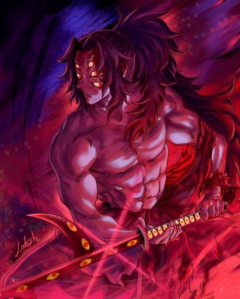 Kokoshibo Fan Art, Kokoshibo X Yoriichi, Demon Slayer Concept Art, Lord Kokushibo, Kokushibo Moon Breathing, Demon Slayer Upper Moon Demons, Mob Background, Upper Moon 1 Wallpaper, Upper Moon Demons