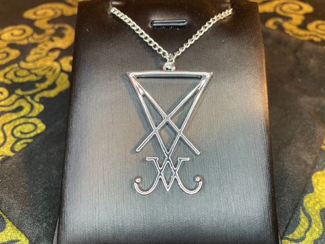 Easily one of the Top 3 Best Sellers on my #etsy shop: Sigil of Lucifer Satanic Seal of Satan Stainless Steel Pendant Necklace Gothic Wiccan Pagan Temple Church Occult Jewelry - https://etsy.me/3rC8G0u #gothic #lucifer #sigiloflucifer #sealofsatan #satanicnecklace #occ Satanic Necklace, Pagan Temple, Occult Jewelry, Sigil Of Lucifer, Witch Core, Metal Pendant Necklace, Necklace Gothic, Stainless Steel Pendant, Metal Pendant