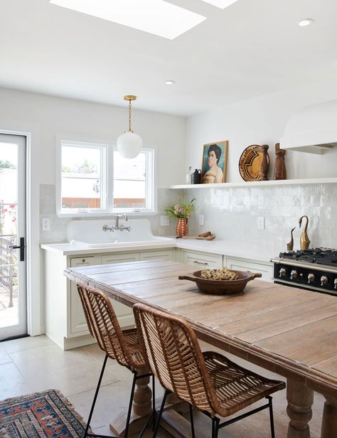 You Won't Believe This LA Bungalow's Before and After | The Everygirl Modern Bungalow Interior, Californian Bungalow Interior, Spanish Bungalow Kitchen, California Bungalow Interior, Bungalow Kitchen Remodel, Bungalow Interior Design, Bungalow Decor, Bungalow Interiors, Bungalow Interior