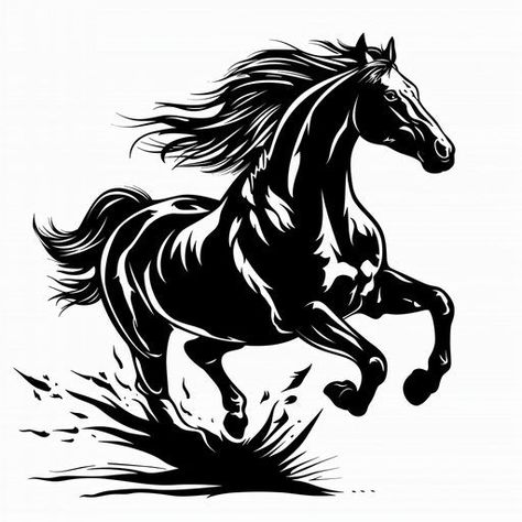 Versatile Silhouette Tattoo Sketches Vishnuvardhan Photos Hd, Horse Silhouette Stencil, Horses Sketch, Silhouette Tattoo, Horse Stencil, Original Abstract Art Painting, Horse Sketch, Cat Applique, Adobe Illustrator Graphic Design