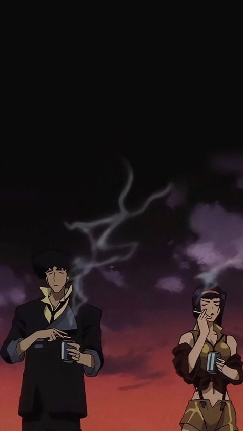 Spike And Faye, Cowboy Bebop Wallpapers, Cowboy Bebop Anime, 90 Anime, Arte Van Gogh, Wallpaper Animes, Old Anime, Cowboy Bebop, Anime Wall Art