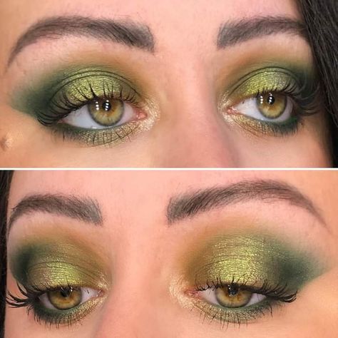 Forest Themed Makeup, At Forest Sight Eye Looks, Woodland Elf Makeup Looks, Green Earthy Makeup Looks, Hint Of Green Eyeshadow, Colourpop Eyeshadow, Makeup Kit, Pretty Makeup, Wedding Makeup