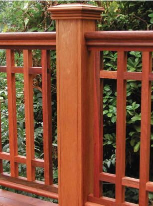 Cedar Stair Railing Outdoor, Craftsman Style Deck Railing, Craftsman Style Porch Railing, Wooden Porch Railing Ideas, Craftsman Railing, Craftsman Porch Railing, Green Pergola, Cedar Railing, Front Porch Railing Ideas