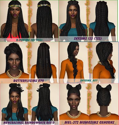 Sims 4 Box Braids Maxis Match, Sims 2 Braids, Sims 2 Afro Hair, 2 Hairstyles, Drawn Hair, Sims 2 Hair, Afro Braids, Ts2 Cc, The Sims 4 Download