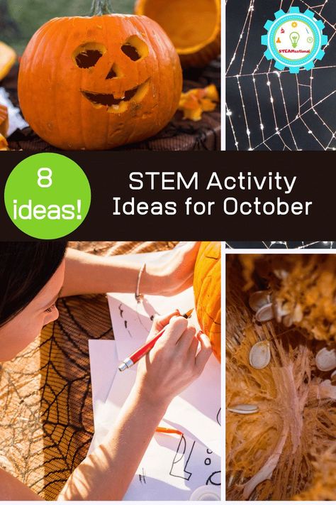 If you are teaching science and want some October STEM challenges, try these NGSS-aligned hands-on October STEM activities with your class! October Stem Activities, Halloween Stem Activities For Kids, Halloween Stem Challenge, Halloween Experiments, Halloween Science Activities, Halloween Stem Activities, Stem Activities For Kids, Elementary Stem Activities, Halloween Math Activities