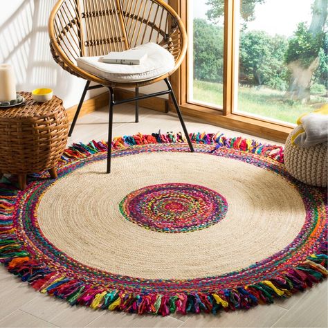 Rugs Ideas, Braided Rag Rugs, Mandala Rug, Meditation Mat, Rustic Flooring, Floor Area Rugs, Jute Area Rugs, Cotton Area Rug, Diy Rug