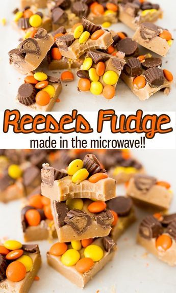 Easiest Reese's Fudge Recipe - Cooking With Karli Peanut Butter Chips Fudge, Christmas Treat Tray, Reese Fudge Recipe, Reeses Fudge, Microwave Peanut Butter Fudge, Apple Fries, Candy Fudge, Cooking With Karli, Homemade Fudge Recipes