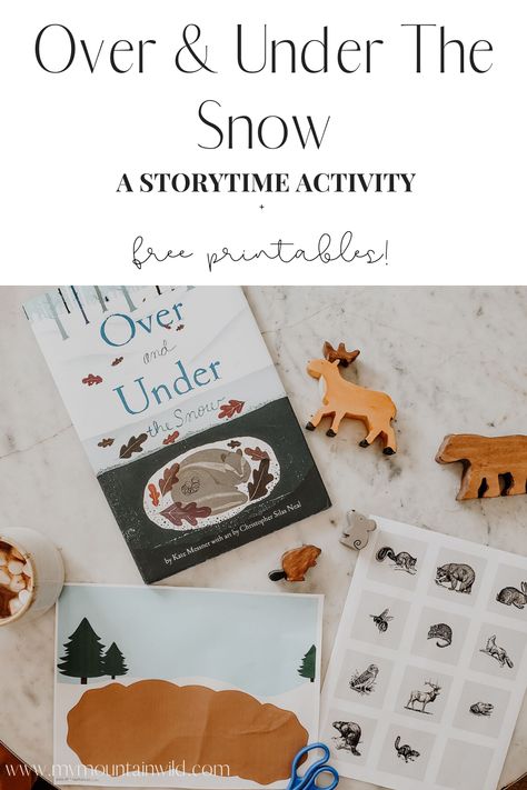 Over and Under The Snow- A Storytime Acitivty + Free printables perfect for a hibernation theme curriculum or lesson plan | Have your child cut and paste the animals either over or under the snow on the landscape to show which animals live under the snow in the winter Over And Under The Snow, Hibernation Preschool Theme, Winter Animals Preschool, Hibernation Preschool, Animals That Hibernate, Snow Crafts, Winter Activities Preschool, Snow Activities, Winter Books