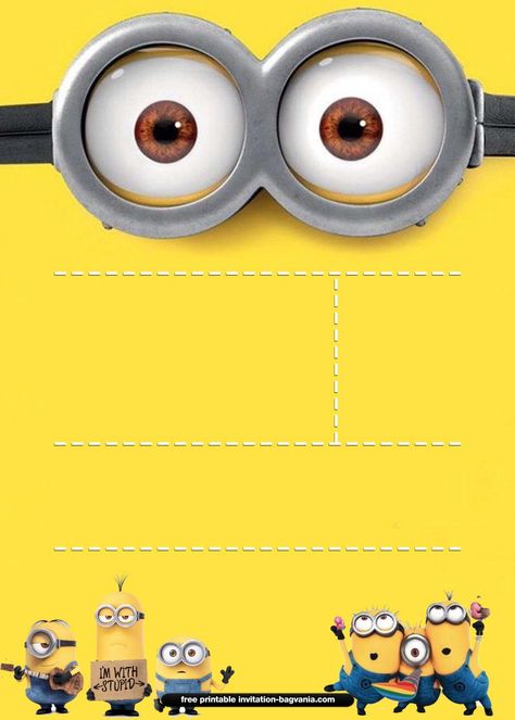 FREE Minions Invitation Templates – FREE Printable Birthday Invitation Templates – Bagvania Minion Template, Minion Party Invitations, Minion Birthday Card, Minion Invitation, Minion Birthday Invitations, Minion Card, Minions Birthday, Minion Theme, Minion Birthday Party