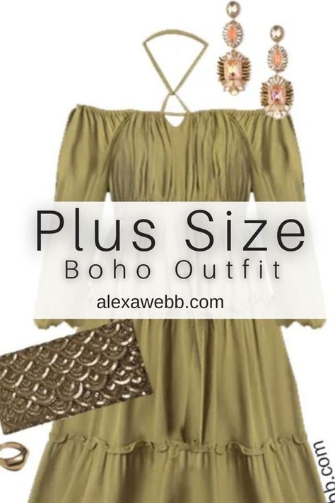 Two plus size spring boho dress outfits for brunches, weddings, vacation dinners, or anytime you want to feel a bit glamorous! Alexa Webb Casual Wedding Outfit Guest Spring, Vacation Dinners, Casual Wedding Outfit Guest, Dinner Outfits Casual, Plus Size Boho Clothing, Boho Dress Outfit, Curvy Boho, Spring Outfits Boho, Green Boho Dress