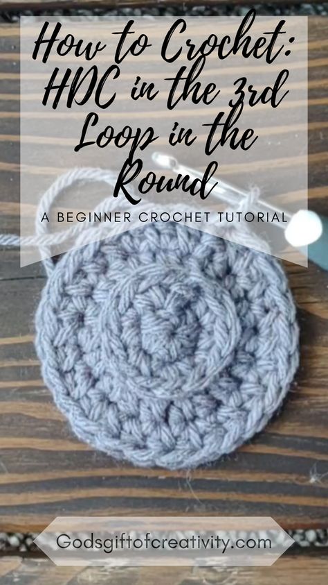 If you have been crocheting for any length of time, you will soon realize that some stitches are not worked the same in the round as they are in rows. Half double crochet variations are among these, and especially when crocheting in the third loop only. However, this stitch can be easily crocheted in the round with a few basic steps. Whether you are an experienced crocheter or a beginner, you can master crocheting the half double crochet in the third loop only in the round! Double Crochet In The Round, Half Double Crochet Decrease, Crochet In The Round, Double Crochet Decrease, Half Double Crochet Stitch, Beginner Crochet Tutorial, Crochet Decrease, Double Crochet Stitch, Crochet Round