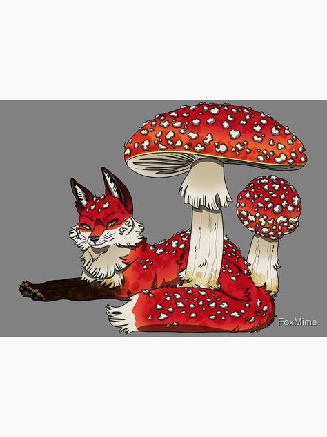 "The Fox and Mushroom: Fly Agaric" Art Board Print for Sale by FoxMime | Redbubble Fox And Mushroom, Fox Reference, Fly Agaric Mushroom, Fly Agaric, Red Fox, The Fox, Art Board, Watercolor Paper, Art Boards