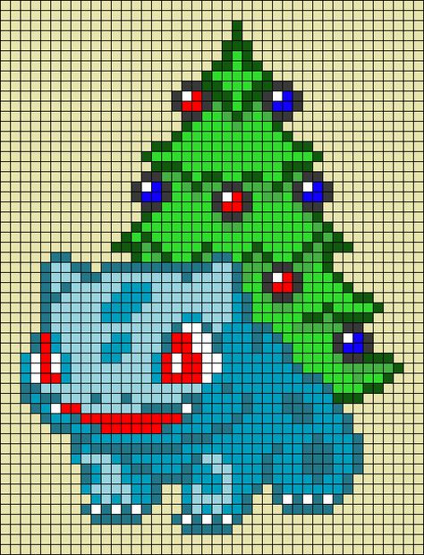 Alpha pattern #137758 | BraceletBook Pokemon Christmas Pixel Art, Christmas Pokemon Cross Stitch, Fnaf Cross Stitch Patterns, Pokemon Christmas Perler Beads, Pixel Art Grid Christmas, Perler Beads Christmas Ideas, Pixel Art Pattern Christmas, Christmas Grid Pattern, Pixel Christmas Art