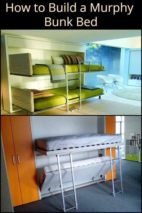 Bunk Murphy Bed Ideas, Diy Murphy Bunk Bed Plans, Murphy Bed Bunks, Murphy Bunk Beds Diy Plans How To Build, Murphy Bed Bunk Beds, Diy Murphy Bunk Beds, How To Make Bunk Beds, Murphy Bunk Beds Diy, Bunk Bed Murphy Bed