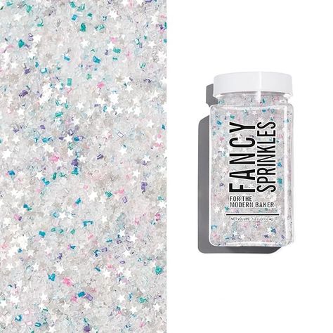 Amazon.com: Fancy Sprinkles Chromatica Fancy Sugar, Sparkly Sugar Crystals and Edible Glitter Stars, Pink & Purple Multi-Colored Blend, For Baking, Dessert Decorating, and Cocktails (0.5c) : Grocery & Gourmet Food Fancy Sprinkles, Cream Candy, Candy Sprinkles, White Pastel, Sugar Cake, Palm Kernel Oil, Sugar Crystals, Edible Food, Edible Glitter