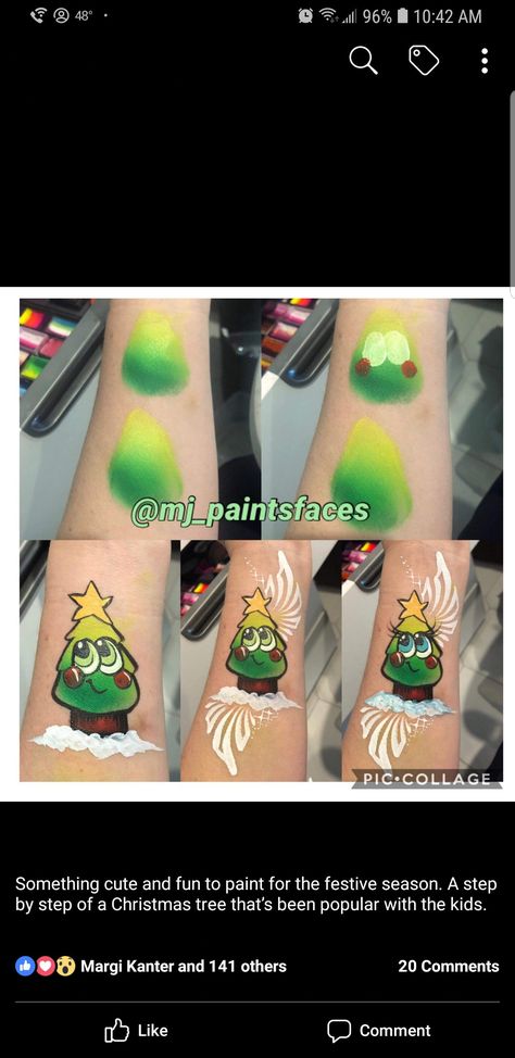 Reindeer Face Paint, Bear Face Paint, Cool Face Paint, Christmas Face Painting, Cheek Art, Face Painting Tutorials, Arm Painting, Trend Ideas, Face Painting Easy