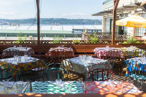 The all-time best places to eat and drink outside in Seattle. Cobblestone Patio, Hawaiian Restaurant, Seattle Restaurants, West Seattle, Pink Door, Eat And Drink, Outdoor Restaurant, Beer Garden, Rooftop Bar