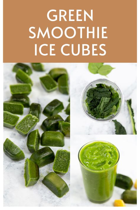 Learn how to make our favorite smoothie hack - Green Smoothie Ice Cubes! #greensmoothie #smoothiehack Ice Smoothie, Green Smoothie Recipes Healthy, Smoothie Fast, Orange Smoothie Recipes, Smoothie Protein, Freezer Smoothies, How To Make Green, Smoothie Recipes With Yogurt, Best Protein Shakes