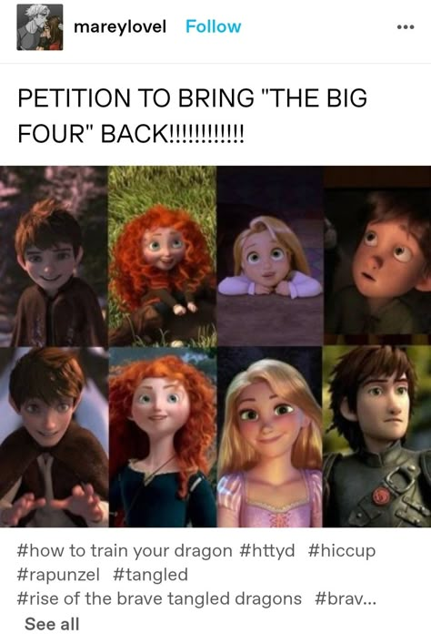 Rise Of The Tangled Brave Dragons, Rise Of The Brave Tangled Dragons, Rise Of The Beasts, The Big 4, Disney Theory, Disney Princess Movies, Princess Movies, Disney Characters Videos, Funny Disney Jokes