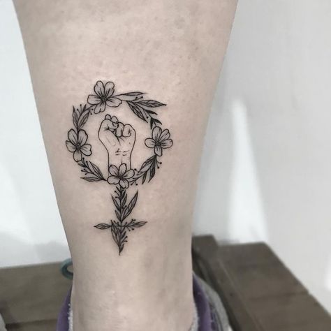 Power Tattoos, Feminism Tattoo, Feminist Tattoo, Girl Power Tattoo, Tattoos To Cover Scars, Power Tattoo, Flower Tattoo Shoulder, Dainty Tattoos, Female Empowerment