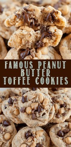 Toffee Cookies Recipe, Butter Toffee Cookies, Peanut Butter Toffee, Toffee Cookies, Butter Toffee, Recipes Delicious, Cookies Recipes, Peanut Butter Cookies, Spicy Recipes