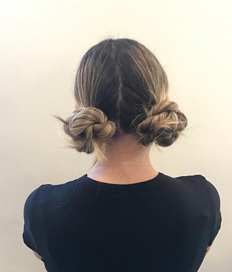 Two Buns Hairstyle, French Girl Hair, Space Bun, Overnight Hairstyles, Thick Hair Styles Medium, Low Bun Hairstyles, Short Hair Bun, Twist Ponytail, Space Buns