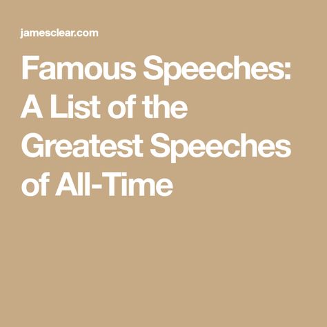 Famous Speeches: A List of the Greatest Speeches of All-Time Quotation Format, Childrens Book Characters, Famous Speeches, Nietzsche Quotes, Inspirational Speeches, Best Speeches, History Teachers, Writing Resources, History Lessons