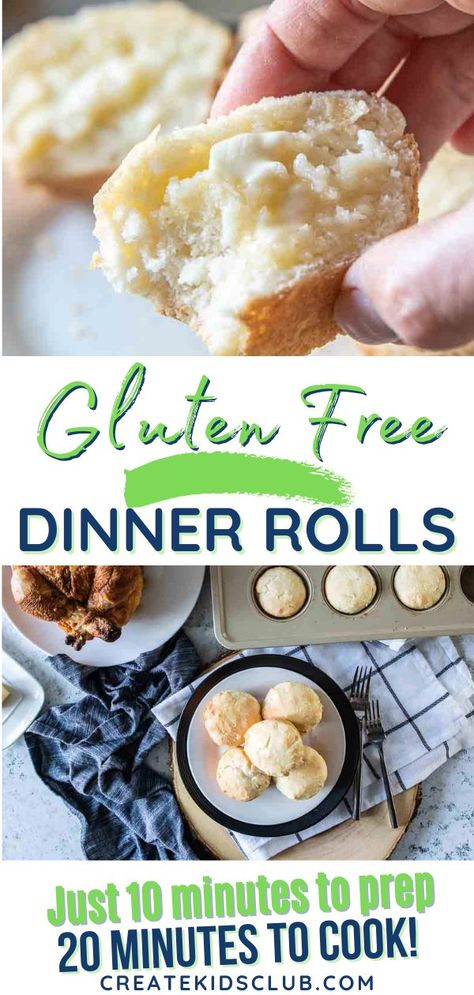 Gluten Free Dinner Rolls come out of the oven soft and delicious. Simple to make in a few easy steps then baked in a muffin tin for individual gluten free, dairy free rolls. If you like Rhodes rolls, you'll love this gluten free option! Our recipe for gluten-free yeast rolls can be enjoyed by everyone even if they don’t need the gluten-free version. Gf Yeast Rolls Gluten Free, Quick Gluten Free Dinner Rolls, Gluten Free Dinner Rolls Easy No Yeast, Gluten Free Dinner Rolls No Yeast, Gluten Free Dairy Free Rolls Easy, Easy Gluten Free Rolls Recipe, Gluten Free Rolls Easy No Yeast, Gluten Free Dairy Free Rolls, Gf Rolls Easy Gluten Free