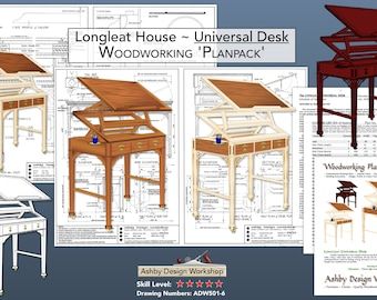 DIY Plans Adjustable Standing Desk Wall Mounted Plywood Construction - Etsy Longleat House, Architect Table, Desk Plans, Wall Mounted Desk, Music Stand, Woodworking Magazine, Construction Plan, Adjustable Standing Desk, Building Instructions