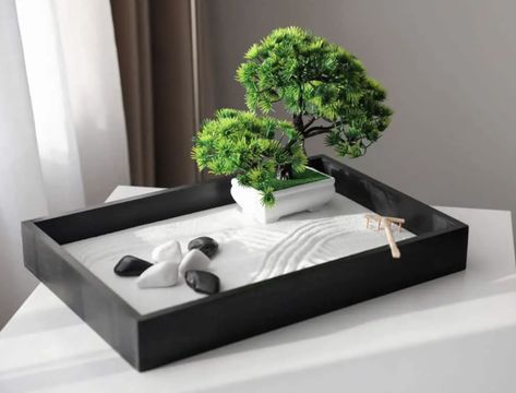 Looking for ways to practice mindfulness and cultivate inner calm? Learn about the art of creating a dry landscape with these easy zen garden ideas. Create your own full-scale version in outdoor space, small garden or mini tabletop! Desktop Zen Garden Diy, Zen Garden Ideas, Dry Landscape, Zen Table, Desktop Zen Garden, Practice Mindfulness, Easy Ideas, Garden Diy, Zen Garden