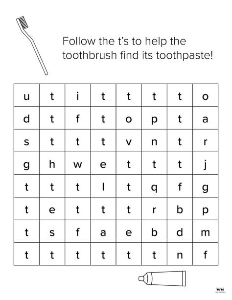 T Worksheets Preschool, Letter T Worksheet, Abc Activity, Kids Worksheets, Kids Worksheets Preschool, Abc Activities, Worksheets Preschool, Letter Worksheets, Free Lettering