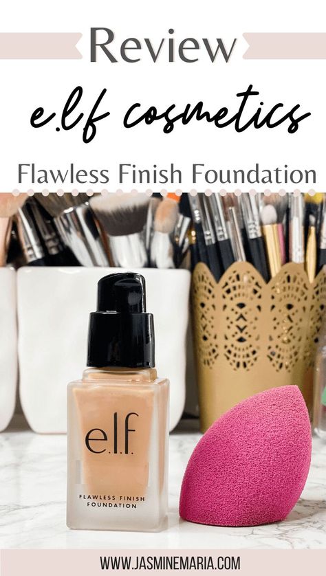 e.l.f Cosmetics Flawless Finish Foundation - Jasmine Maria Elf Flawless Finish Foundation, Elf Foundation, Budget Makeup, Light Foundation, Hit Or Miss, Fall Beauty, Uneven Skin Texture, Elf Cosmetics, Neutral Undertones