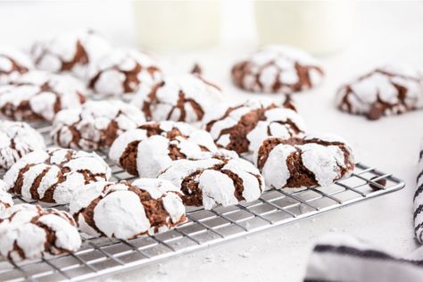 Chocolate Crinkle Cookies - Family Fresh Meals Chocolate Snowball Cookies Recipe, Chocolate Snowball Cookies, Chocolate Snowballs, Snowball Cookie Recipe, Chocolate Crinkle, Family Fresh Meals, Chocolate Crinkle Cookies, Snowball Cookies, Chocolate Crinkles