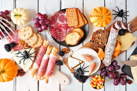 20 Creative Halloween Food Names for Your Party Menu – Instacart Spooky Charcuterie, Halloween Charcuterie Board, Easy Halloween Party Food, Halloween Appetizers Easy, Halloween Charcuterie, Halloween Names, Healthy Halloween Snacks, Easy Halloween Party, Halloween Appetizers