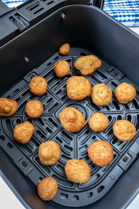 Frozen Breaded Mushrooms In Air Fryer, Battered Mushrooms In Air Fryer, Fried Mushrooms Batter, Battered Mushrooms, Deep Fried Mushrooms, Crispy Mushrooms, Air Fryer Recipes Chicken Wings, Deep Fryer Recipes, Air Fryer Recipes Keto