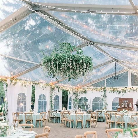 Romantic Tent Wedding, Tent Wedding Receptions, Large Tent Wedding, Glass Tent Wedding Reception, Spring Tent Wedding, Tent Wedding Florals, Clear Tented Wedding, Clear Wedding Tent, Outdoor Wedding Tent Decor