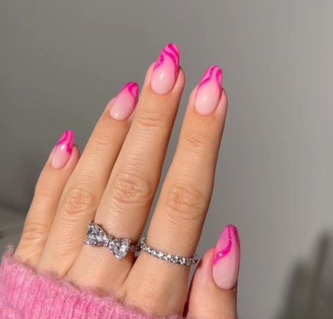 Fuchsia Pink Nail Designs, Fushia Nail Ideas, Fuschia Nail Designs, Prom Nails Fushia, Fuchsia Nails Acrylic, Fushia Nail Designs Ideas, Magenta Nails Acrylic, Fuschia Pink Nails, Nail Art Fucsia