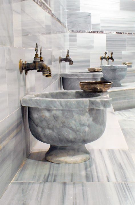 marble basin, pertek, turkish Marble Basin, Turkish Bathroom, Smart Tiles, Deco Bathroom, Spa Decor, Different Ideas, Turkish Bath, Steam Room, Bathroom Spa