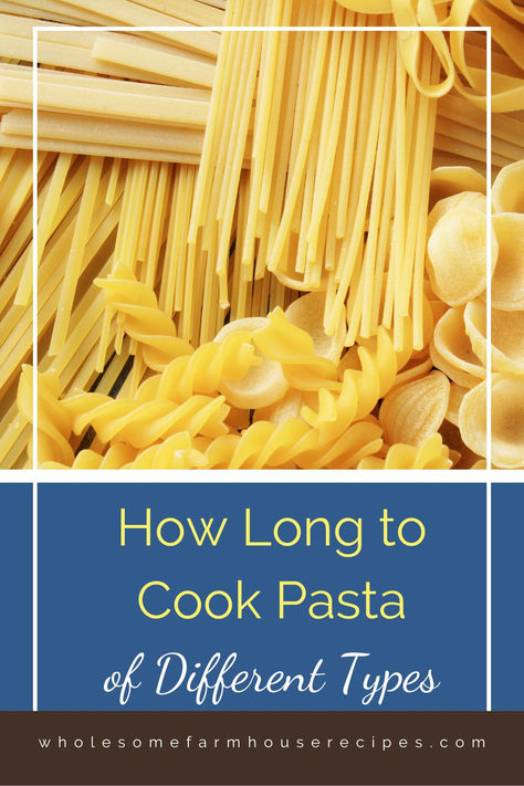 different types of dried pasta How Long To Cook Pasta, How Long To Cook Fresh Pasta, Different Types Of Pasta, Cooking Fresh Pasta, Pici Pasta, Types Of Pasta, Tagliatelle Pasta, Stuffed Pasta Shells, Penne Pasta