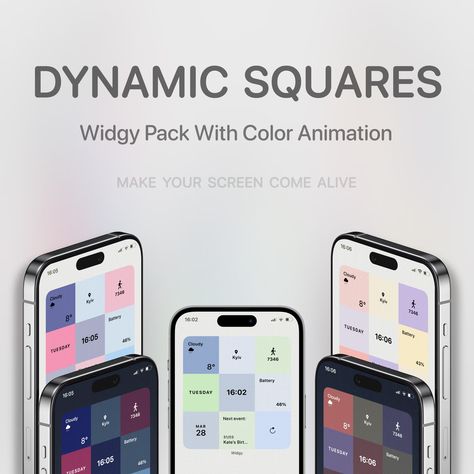 DYNAMIC SQUARES Widgy Pack Color Animation, Ipod Wallpaper, Sailing Day, Future Wallpaper, Night Mode, Minimal Wallpaper, Waves Wallpaper, High Resolution Wallpapers, Devices Design